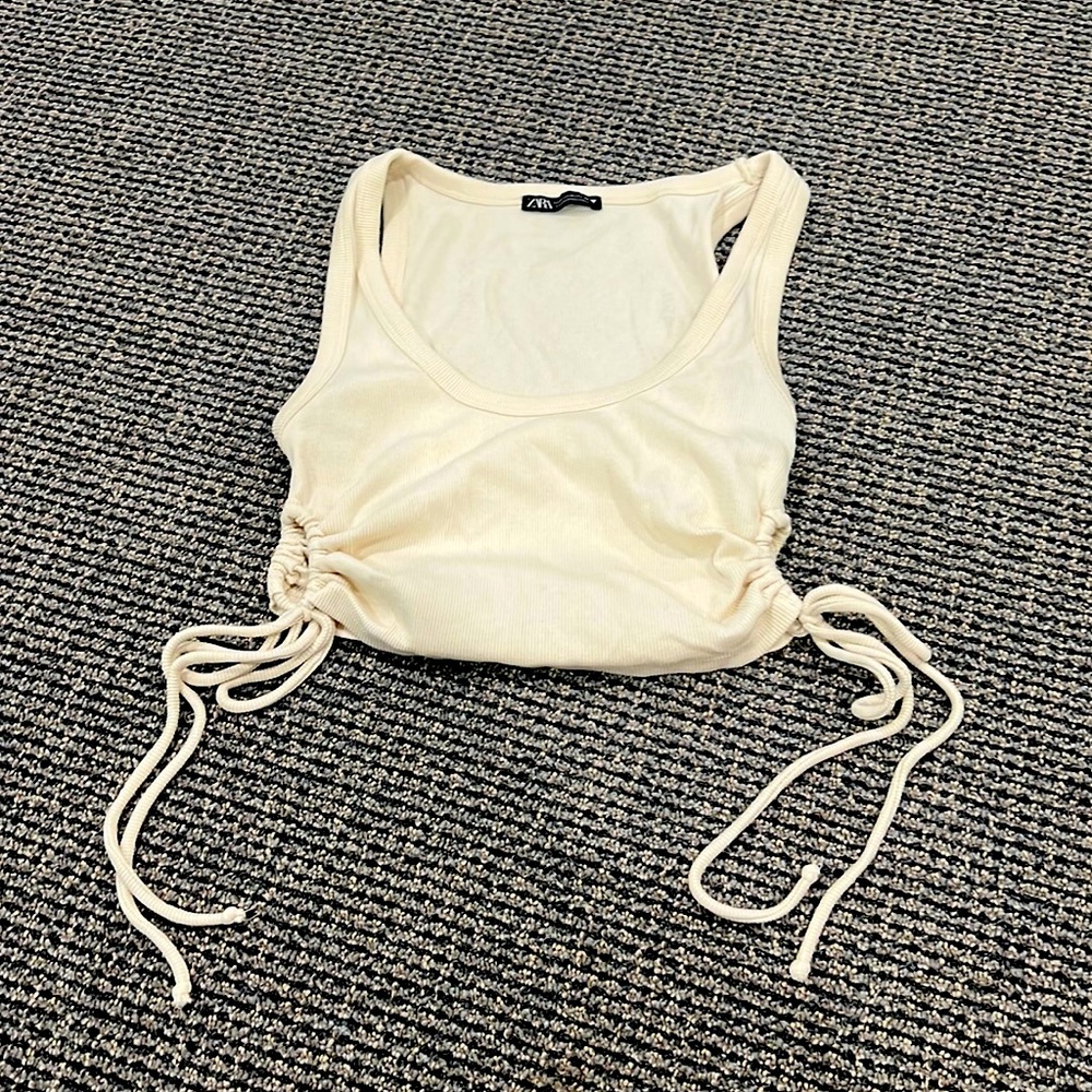 Zara cropped tank with side ties